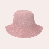 BEADED PINK BUCKET HAT