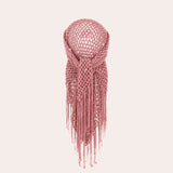PINK FRINGE CROCHET