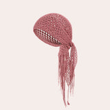 PINK FRINGE CROCHET