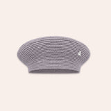 STRAW LILAC BERET